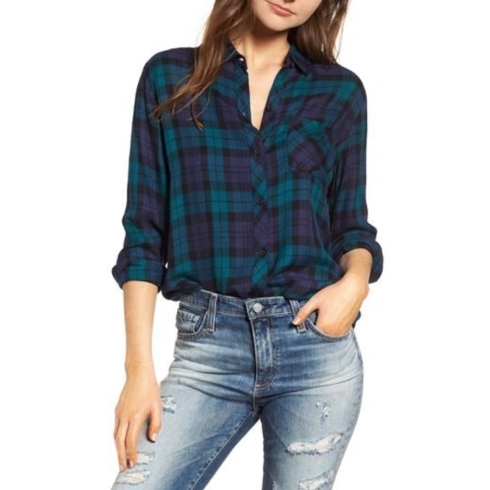 Rails Hunter Plaid Shirt in Blackberry Teal